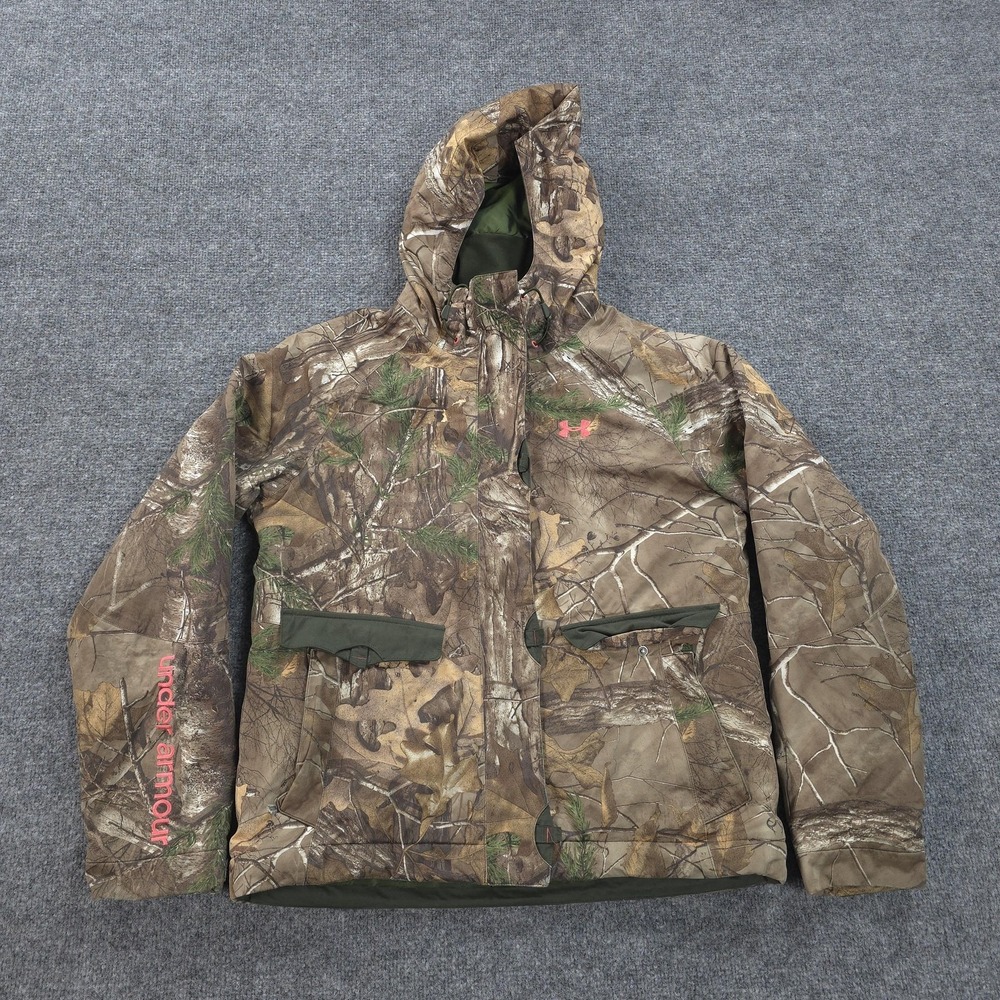 Under Armour Jacket Womens Medium Brown Realtree Camo‎ Storm ColdGear Hunting